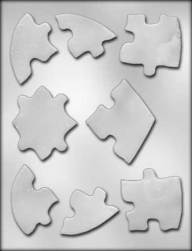 Love Heart Puzzle Pieces Chocolate Mould - Click Image to Close